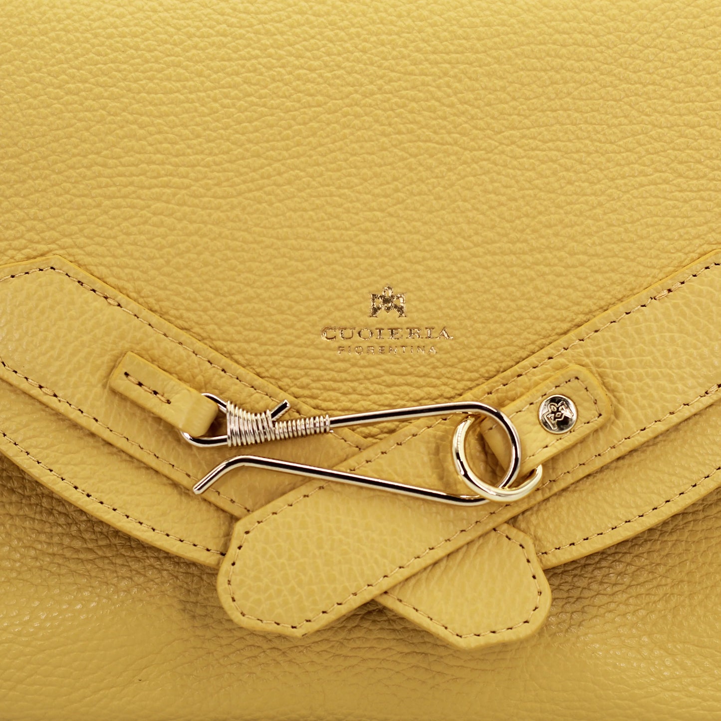 Cuoieria Fiorentina folded pouch in calf leather giallo (B000005908008)