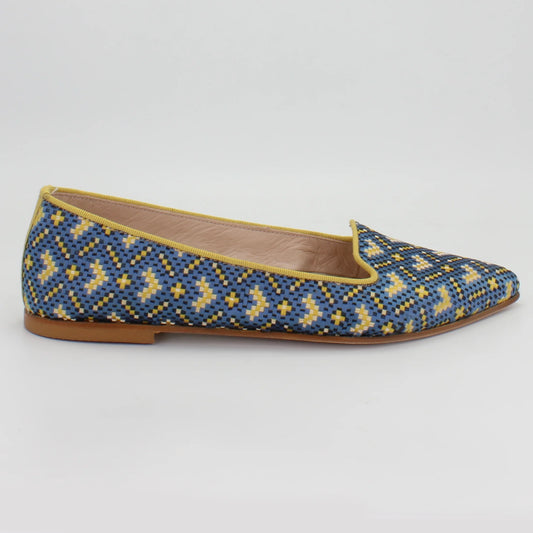 Shop Handmade Italian Leather pump in pixel yellow and blue (P221) or browse our range of hand-made Italian shoes in leather or suede in-store at Aliverti Cape Town, or shop online. We deliver in South Africa & offer multiple payment plans as well as accept multiple safe & secure payment methods.