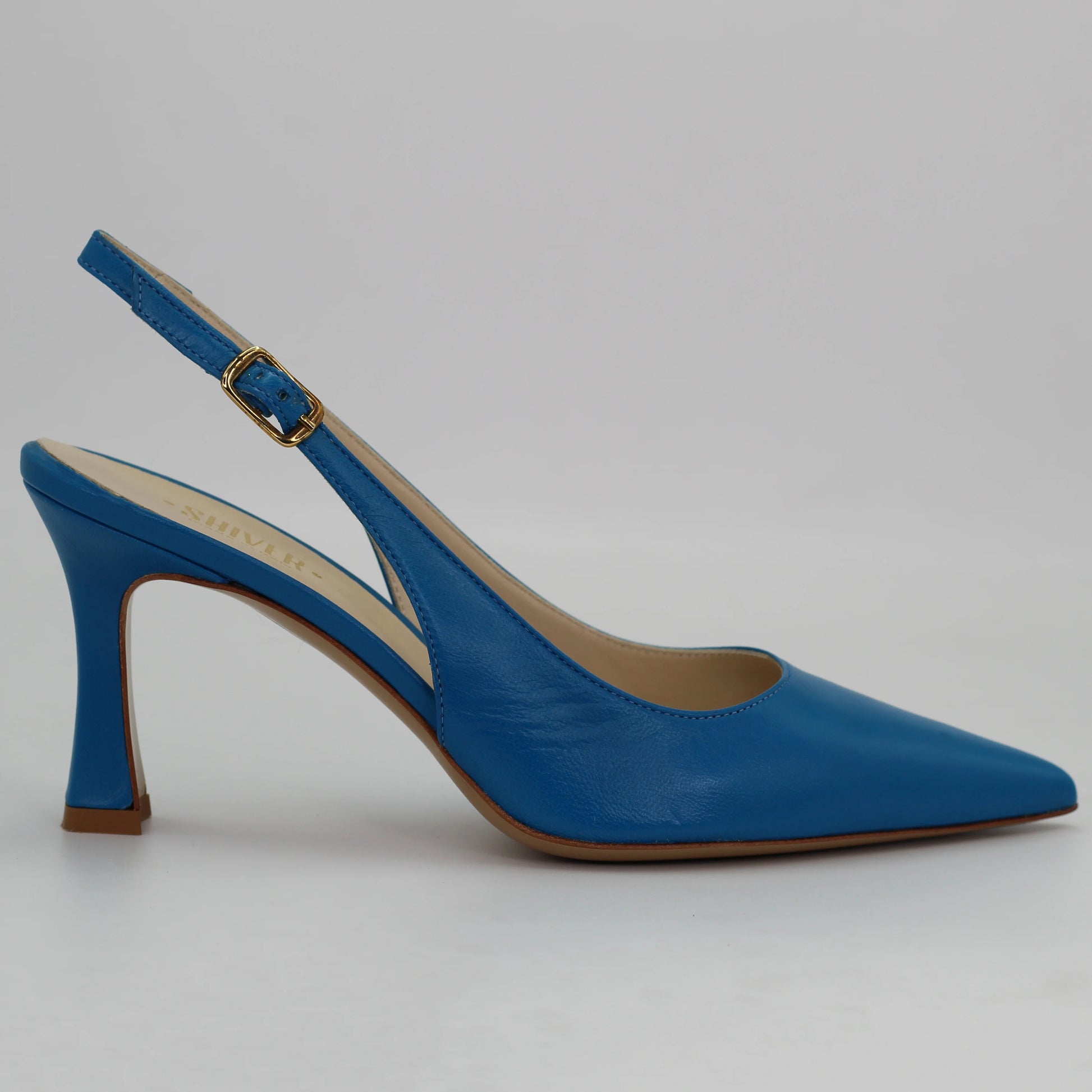 Shop Handmade Italian Leather sling back in blue (MPE581) or browse our range of hand-made Italian shoes in leather or suede in-store at Aliverti Cape Town, or shop online. We deliver in South Africa & offer multiple payment plans as well as accept multiple safe & secure payment methods.