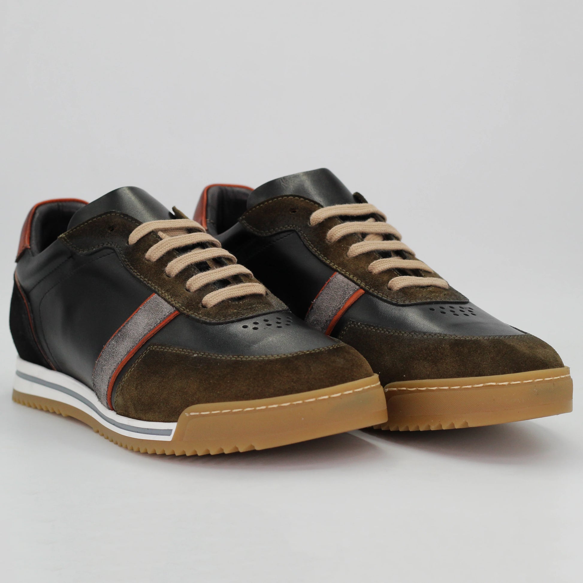 Shop Handmade Italian Leather sneaker in nero militare (BRU11860) or browse our range of hand-made Italian shoes in leather or suede in-store at Aliverti Cape Town, or shop online. We deliver in South Africa & offer multiple payment plans as well as accept multiple safe & secure payment methods.