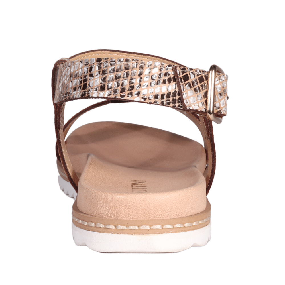 Ladies Sandal - Leather Python - Ultra Light Rubber Sole- AL19116