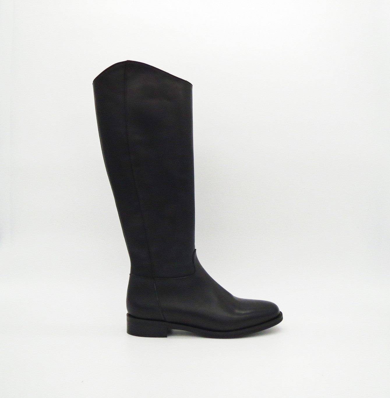 Ladies Italian Genuine Leather Classic Long Boot in Black by Aliverti GC2042