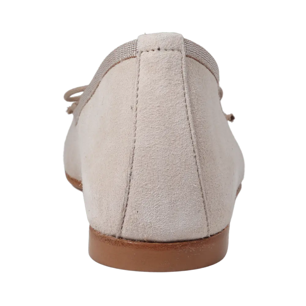 Classic Wedge Leather & Suede Ballerina Pumps in Tordo (AL485Z)