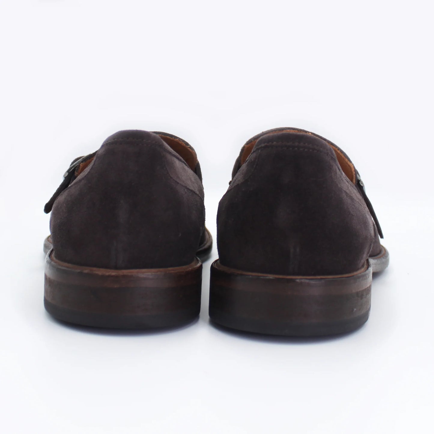 Men's Genuine Suede Leather Moccasin with Buckle in Testa di Moro (AC337)