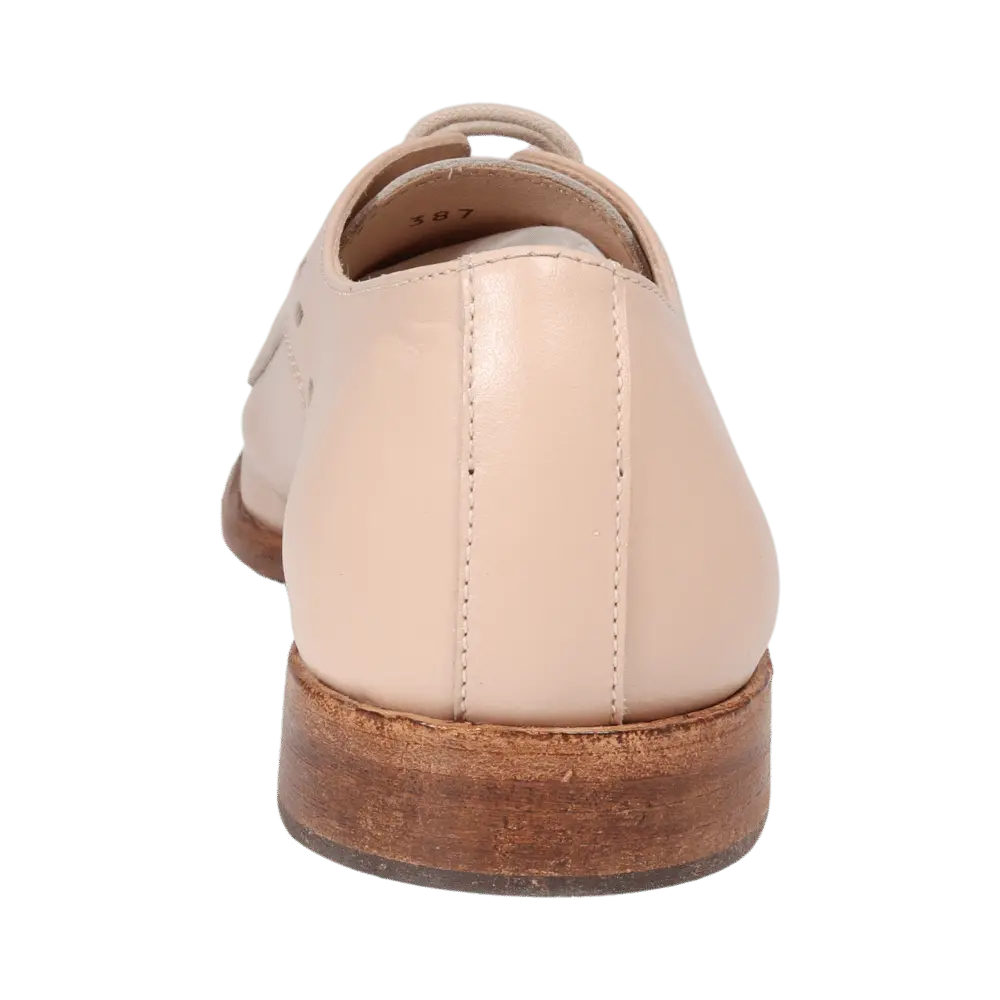Ladies Genuine Leather Derby in Sabbia by Aliverti (ALD387)