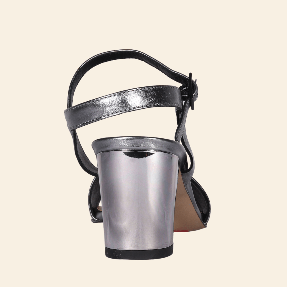 Ladies Sandal - Leather Laminato Acciaio - ALMILLY9