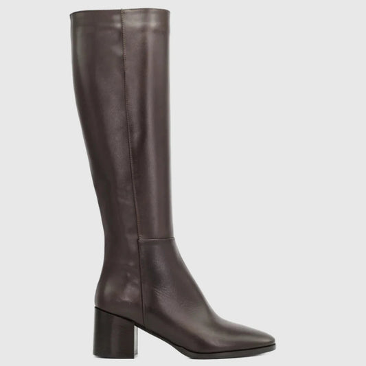 Shop Handmade Italian Leather heeled equestrian boot in testa di moro (GIOIA2) or browse our range of hand-made Italian shoes in leather or suede in-store at Aliverti Cape Town, or shop online. We deliver in South Africa & offer multiple payment plans as well as accept multiple safe & secure payment methods.