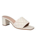Ladies genuine leather Italian heels in cream/ white made in Italy exclusively for Aliverti (LO19295CRE)