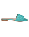 Ladies genuine leather Italian summer sandals in turchese/turquoise made in Italy exclusively for Aliverti (LO19295TUR)
