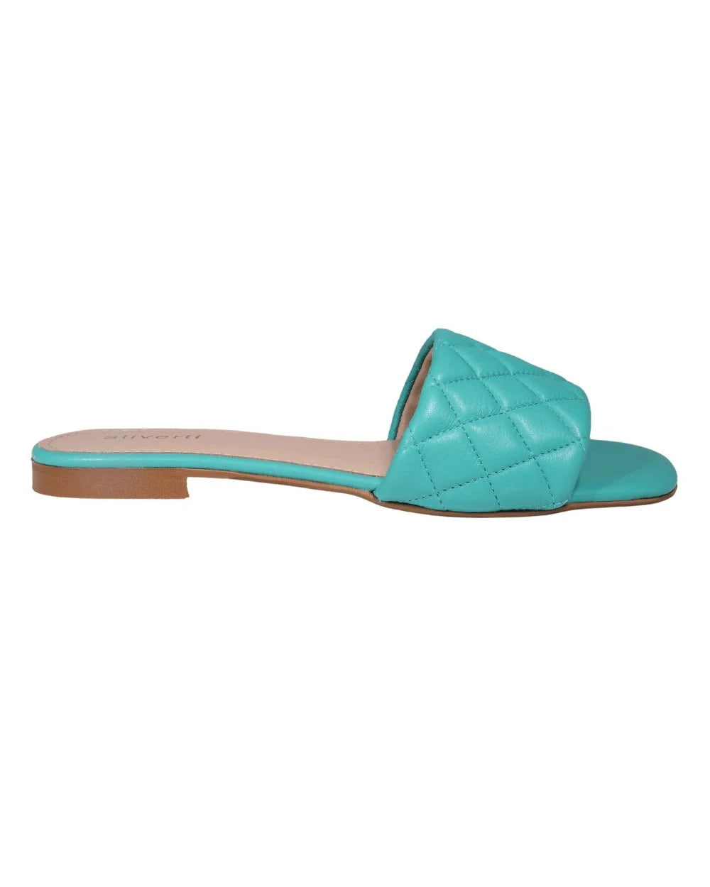 Ladies genuine leather Italian summer sandals in turchese/turquoise made in Italy exclusively for Aliverti (LO19295TUR)
