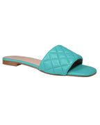 Ladies genuine leather Italian summer sandals in turchese/turquoise made in Italy exclusively for Aliverti (LO19295TUR)