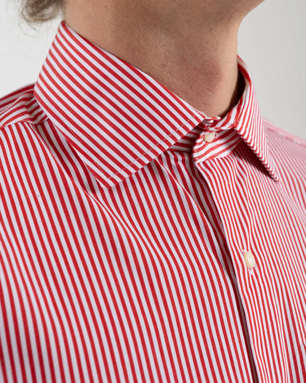 Fusaro Antonio Men's Regular Fit Cotton Shirt in Red Stripes (CA24006)