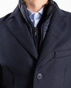 Fusaro Antonio Wool Overcoat in Navy Blue (CT21000)