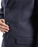 Fusaro Antonio Wool Overcoat in Navy Blue (CT21000)