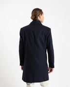 Fusaro Antonio Wool Overcoat in Navy Blue (CT21000)