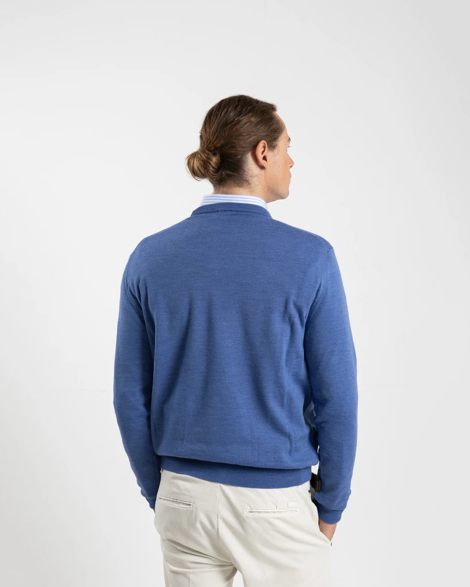 Vela Merino Crew Neck in Blue (FR3035006)