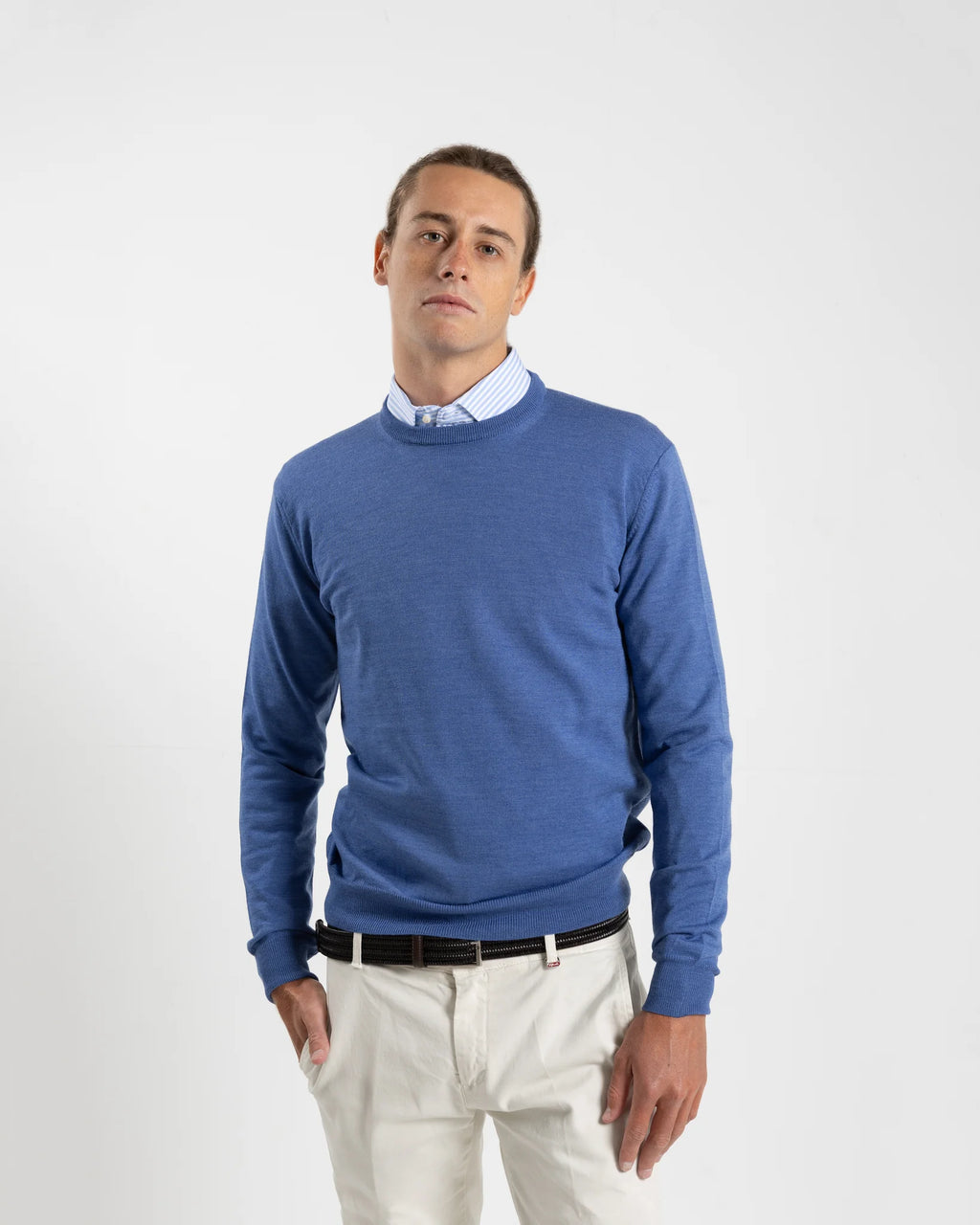 Vela Merino Crew Neck in Blue (FR3035006)