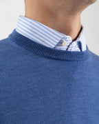 Vela Merino Crew Neck in Blue (FR3035006)