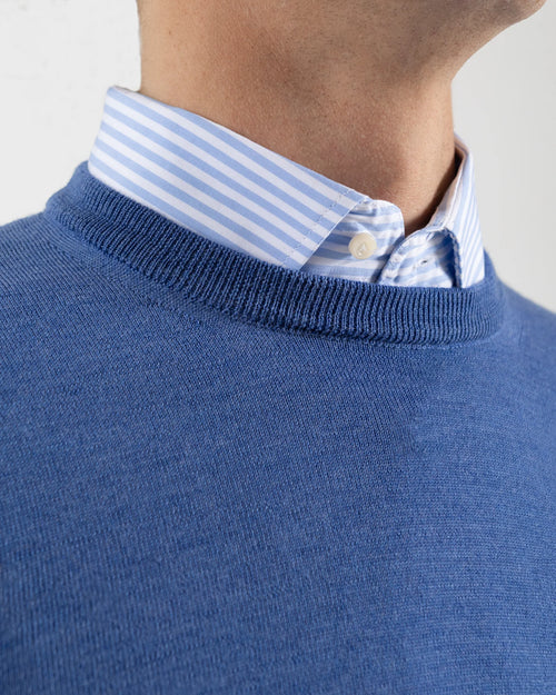 Vela Merino Crew Neck in Blue (FR3035006)