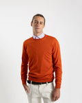 Vela Merino Wool Crew Neck in Orange (FR3035006)