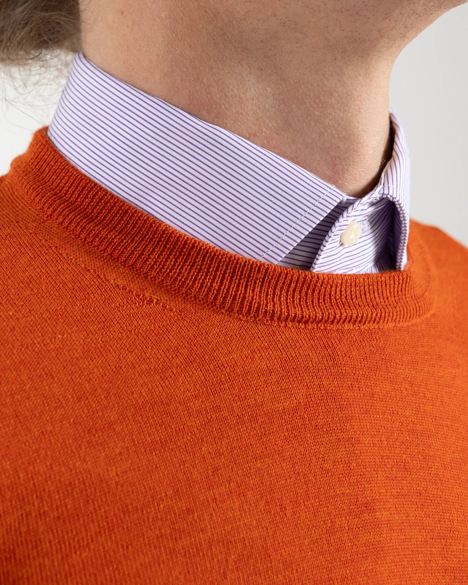 Vela Merino Wool Crew Neck in Orange (FR3035006)