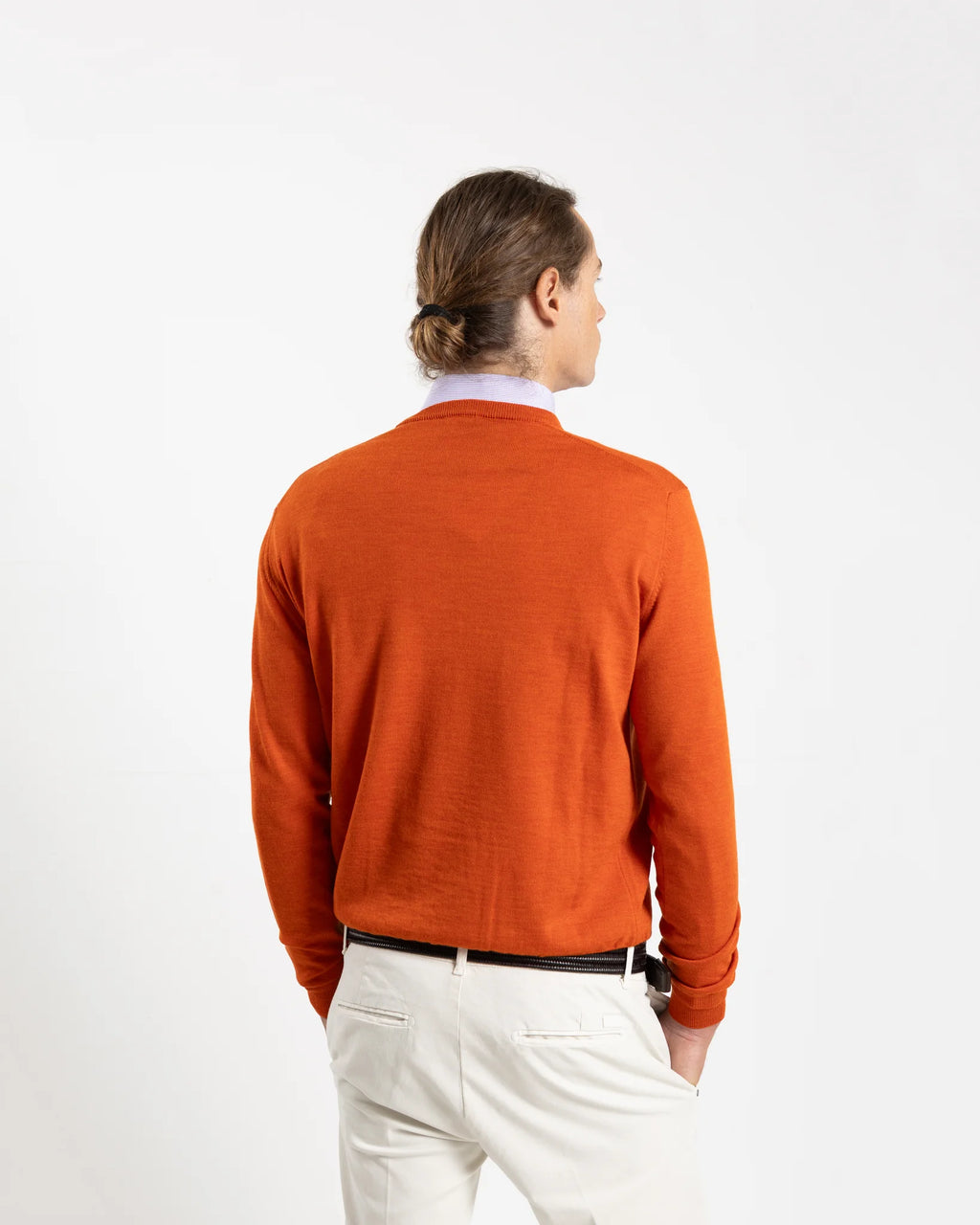 Vela Merino Wool Crew Neck in Orange (FR3035006)