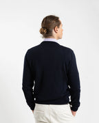 Vela Merino Wool Crew Neck in Navy Blue (FR3035006)