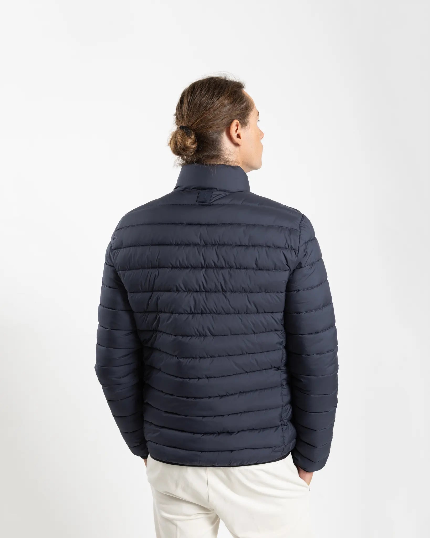 Fusaro Antonio Lightweight  Puffer Jacket Navy Blue GB26013