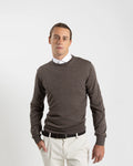 Vela Merino Wool Crew Neck in Brown (FR3035006)
