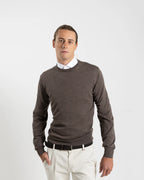 Vela Merino Wool Crew Neck in Brown (FR3035006)