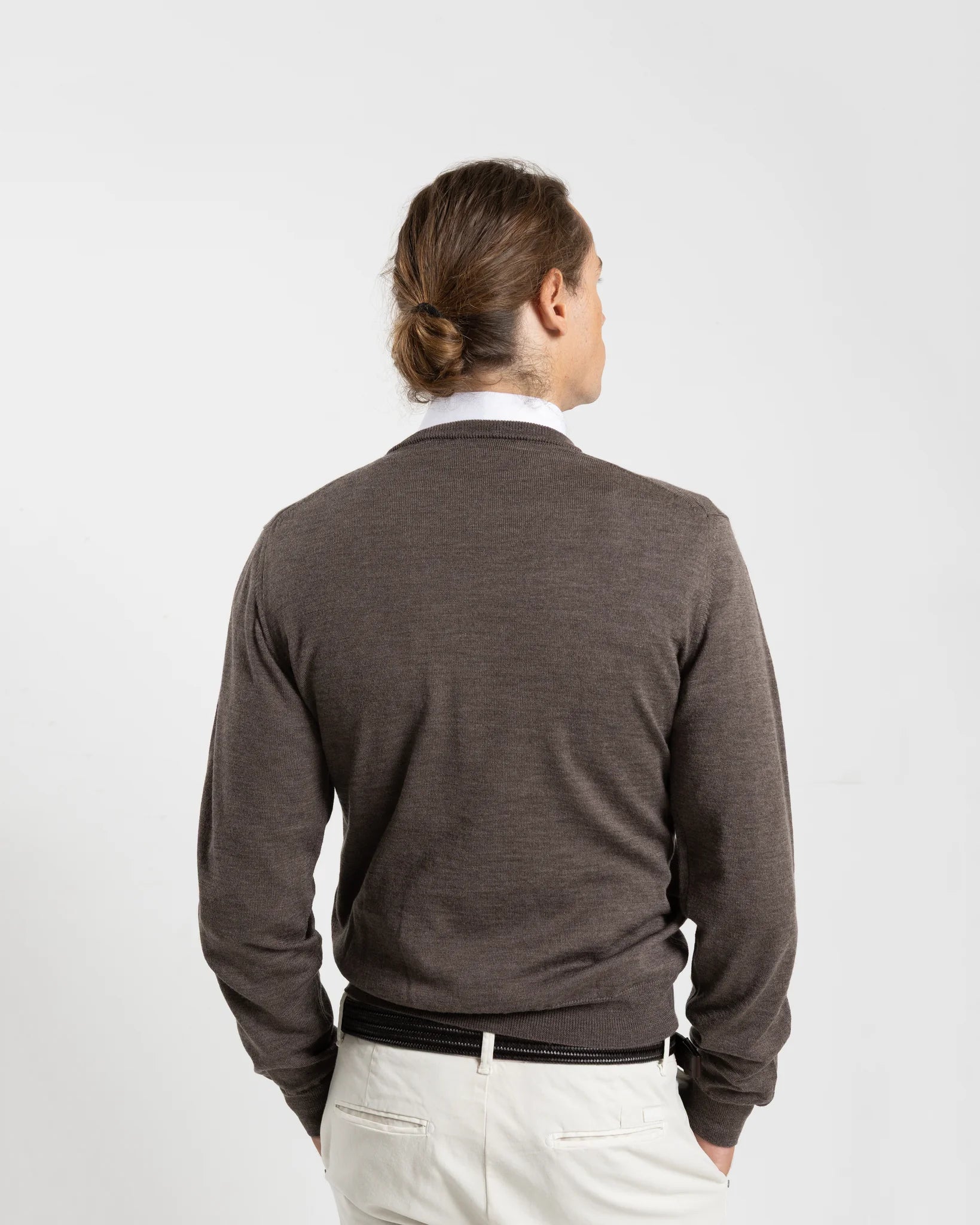Vela Merino Wool Crew Neck in Brown (FR3035006)