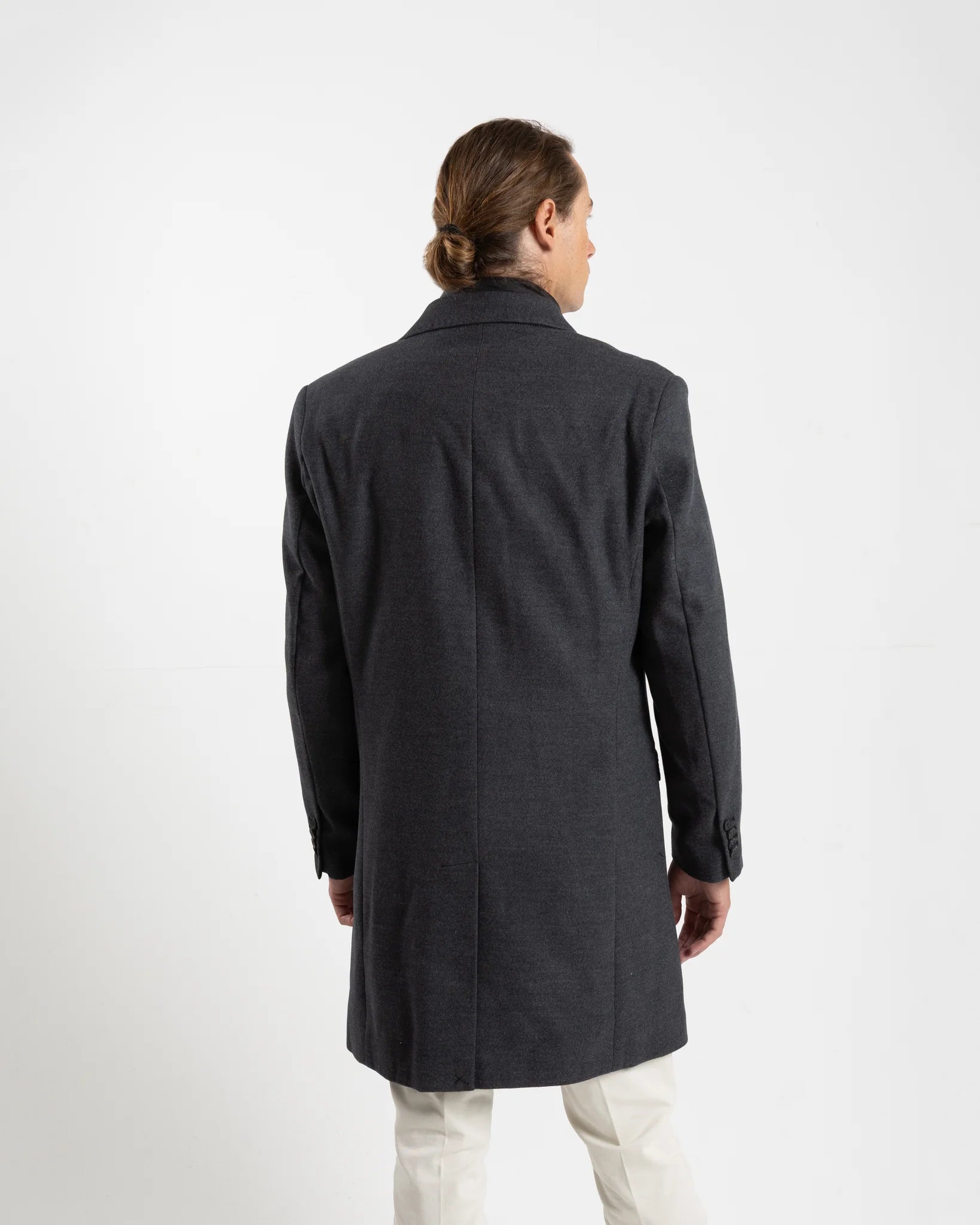 Fusaro Antonio Wool Overcoat in Antracite Grey (CT21000)