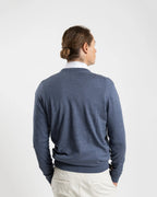 Fusaro Antonio Merino Crew Neck Jersey  in Jeans Blue (MA25018)