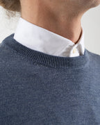 Fusaro Antonio Merino Crew Neck Jersey  in Jeans Blue (MA25018)