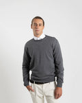 Vela Crew Neck Merino Jersey in Grey (FR3035006)