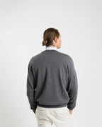 Vela Crew Neck Merino Jersey in Grey (FR3035006)