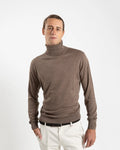 Fusaro Antonio Men's Merino Wool Turtle Neck in Beige(MA23046)