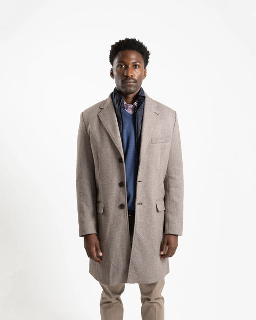Shop Fusaro Antonio Herringbone Wool Overcoat in Brown or browse our range of men's Italian clothing and shoes in leather in-store at Aliverti Cape Town, or shop online. We deliver in South Africa & offer multiple payment plans as well as accept multiple safe & secure payment methods.