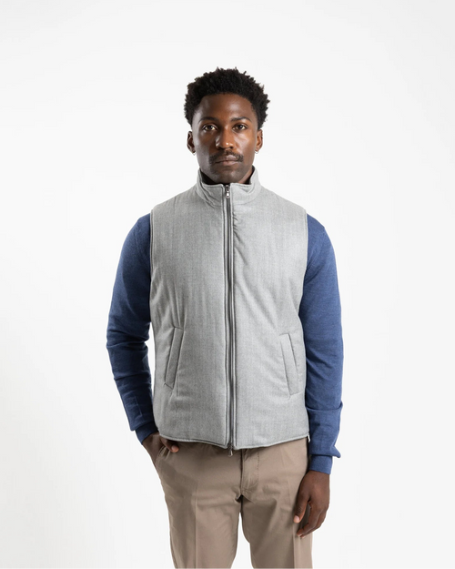 Shop Fusaro Antonio Men's Gilet in Grey or browse our range of men's Italian clothing and shoes in leather in-store at Aliverti Cape Town, or shop online. We deliver in South Africa & offer multiple payment plans as well as accept multiple safe & secure payment methods.