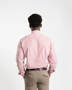 Shop Bianco Oro Men's Cotton Shirt in Red Stripe or browse our range of men's Italian clothing and shoes in leather in-store at Aliverti Cape Town, or shop online. We deliver in South Africa & offer multiple payment plans as well as accept multiple safe & secure payment methods.