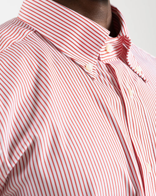 Shop Bianco Oro Men's Cotton Shirt in Red Stripe or browse our range of men's Italian clothing and shoes in leather in-store at Aliverti Cape Town, or shop online. We deliver in South Africa & offer multiple payment plans as well as accept multiple safe & secure payment methods.