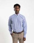 Shop Bianco Oro Men's Striped Cotton Shirt in Blue or browse our range of men's Italian clothing and shoes in leather in-store at Aliverti Cape Town, or shop online. We deliver in South Africa & offer multiple payment plans as well as accept multiple safe & secure payment methods.