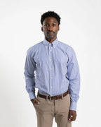 Shop Bianco Oro Men's Striped Cotton Shirt in Blue or browse our range of men's Italian clothing and shoes in leather in-store at Aliverti Cape Town, or shop online. We deliver in South Africa & offer multiple payment plans as well as accept multiple safe & secure payment methods.