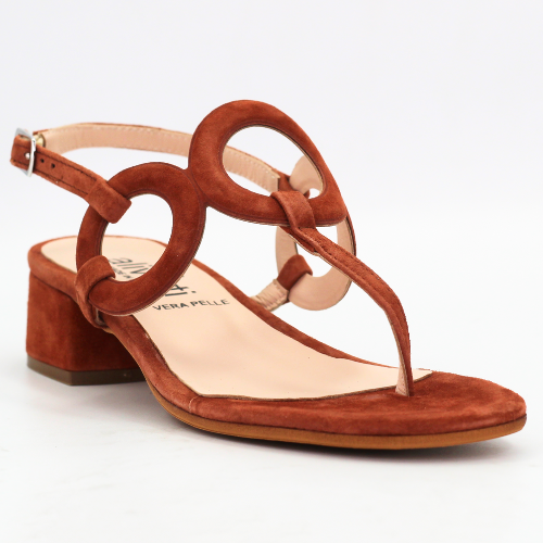 Shop Handmade Italian Leather Women's Block Heel Sandal in Calf Leather Suede Cuoio (EDG10021) or browse our range of hand-made Italian shoes in leather or suede in-store at Aliverti Cape Town, or shop online. We deliver in South Africa & offer multiple payment plans as well as accept multiple safe & secure payment methods.