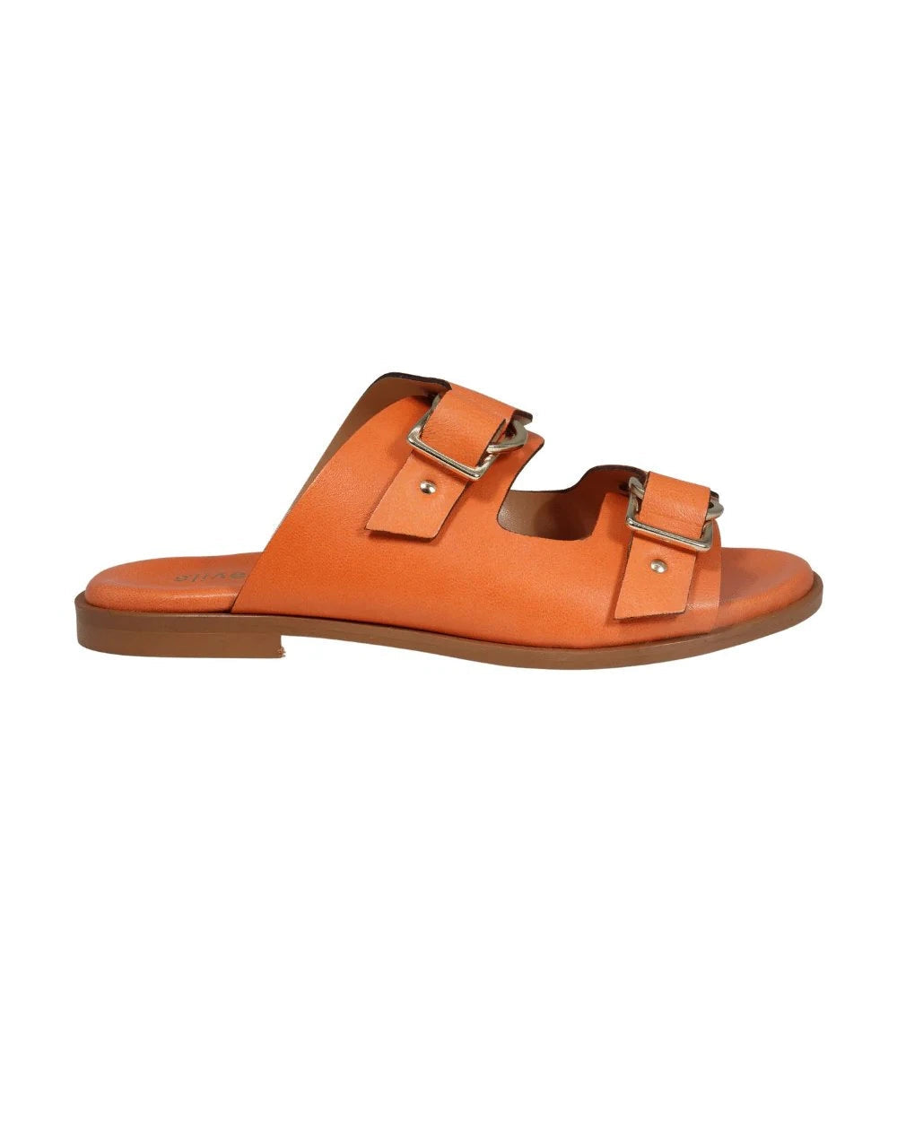 Ladies genuine leather Italian summer sandals in arancio/ orange made in Italy exclusively for Aliverti (LO20602ARA)
