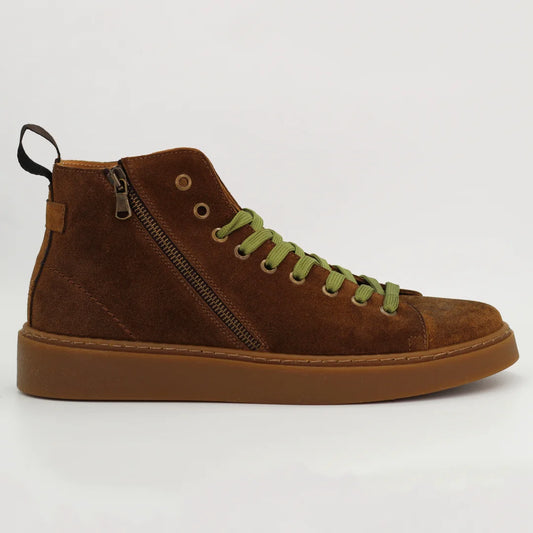 Shop Handmade Italian Leather Men's high top sneaker in calf leather suede sigaro (1066) or browse our range of hand-made Italian shoes in leather or suede in-store at Aliverti Cape Town, or shop online. We deliver in South Africa & offer multiple payment plans as well as accept multiple safe & secure payment methods.