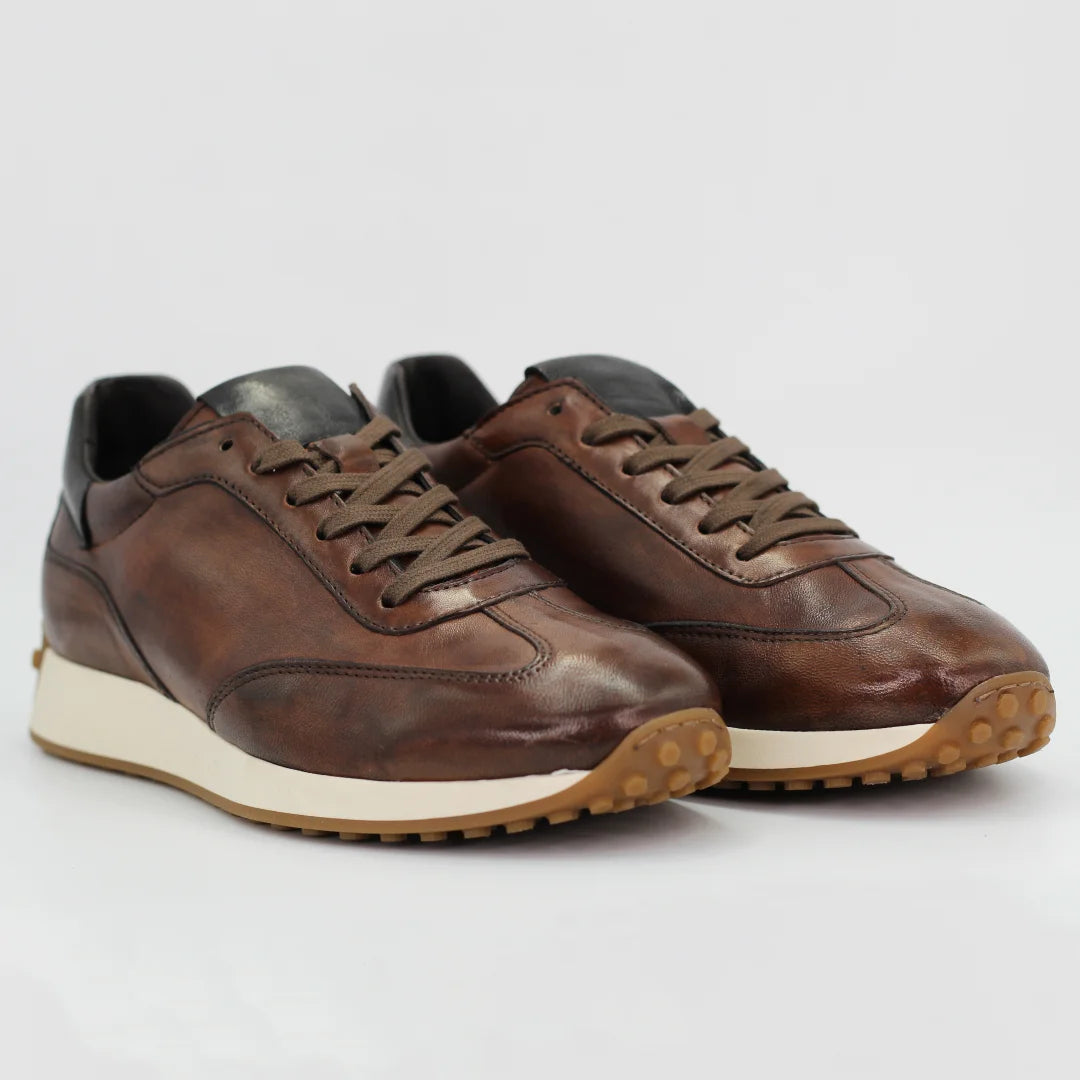 Shop Handmade Italian Leather sneaker in cuoio (NB04) or browse our range of hand-made Italian shoes in leather or suede in-store at Aliverti Cape Town, or shop online. We deliver in South Africa & offer multiple payment plans as well as accept multiple safe & secure payment methods.