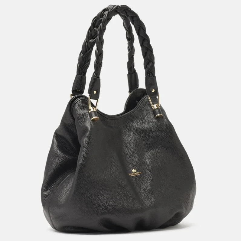 Shop Women's Italian-made Cuoieria Fiorentina Italian leather knotted handbag in nero (B000001812230) or browse our range of hand-made Italian handbags for women in-store at Aliverti Cape Town, or shop online. 

We deliver in South Africa & offer multiple payment plans as well as accept multiple safe & secure payment methods.