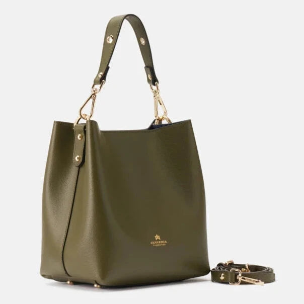 Shop Women's Italian-made Cuoieria Fiorentina Italian leather small bucket in militare (B000006010420) or browse our range of hand-made Italian handbags for women in-store at Aliverti Cape Town, or shop online. 

We deliver in South Africa & offer multiple payment plans as well as accept multiple safe & secure payment methods.