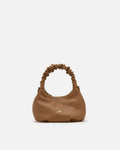 Description
Small but full of character, the mini hobo from the Chop line is the accessory that adds a touch of playful femininity to any outfit. Its soft design and ruched shoulder strap express a relaxed elegance, while the artisanal quality of the materials brings a sophisticated touch. Perfect for evenings out or casual weekends, it's a bag that surprises with its lightness and authentic style.

Composition
Suede is made from the lower part of the leather, which is softer and more flexible than the oute